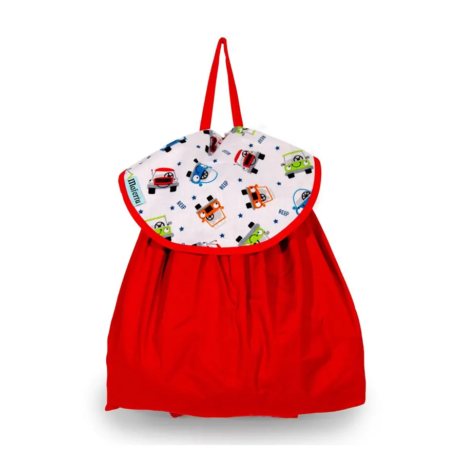 mochila escolar coche rojo