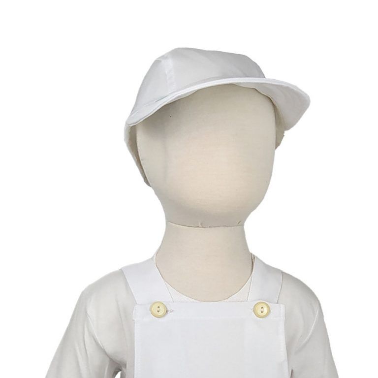 Gorra blanca de pintor