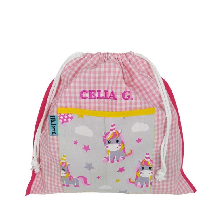 Bolsa desayuno con estampado de unicornio