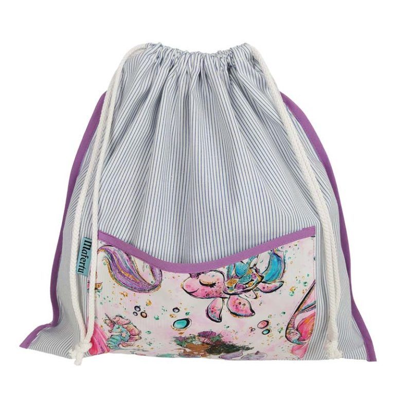 Bolsa de ropa con estampado de sirena